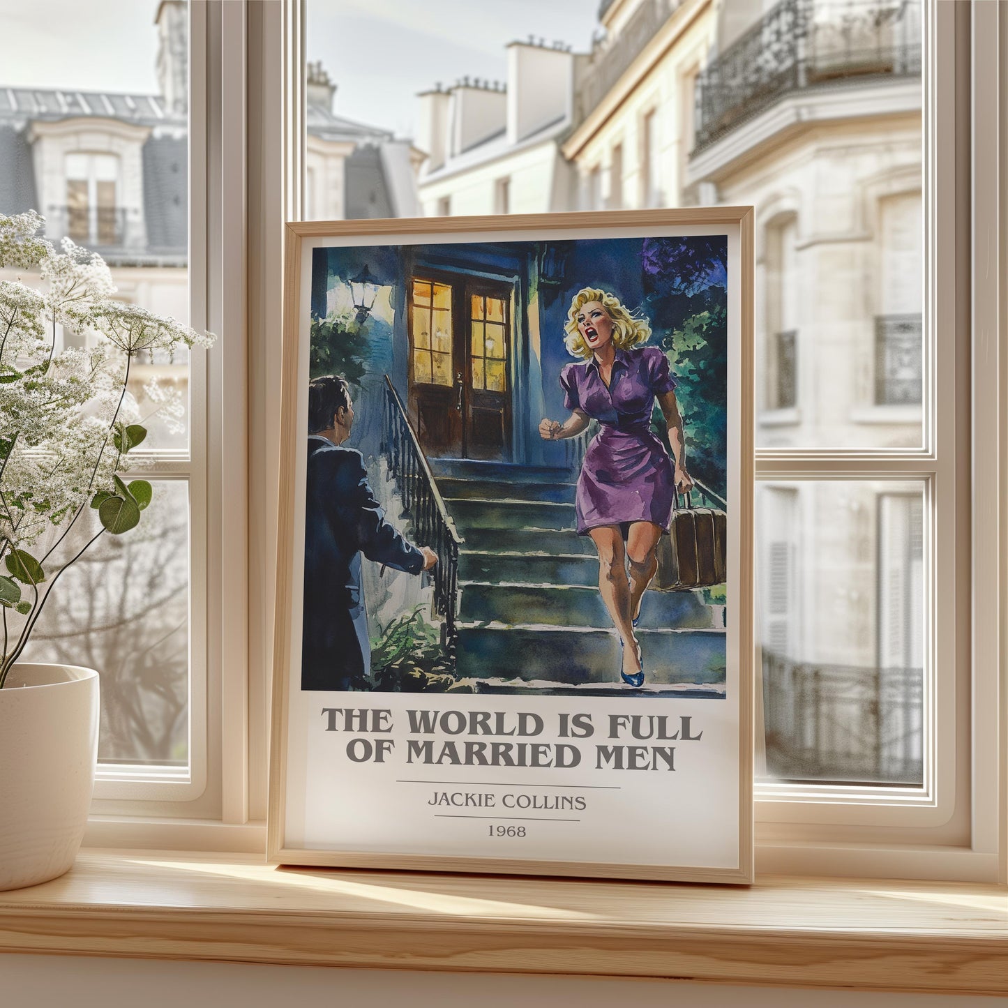 The World Is Full Of Married Men by Jackie Collins | Book Poster | Literary Art Gift For Book Lover | Novel Inspired Wall Art