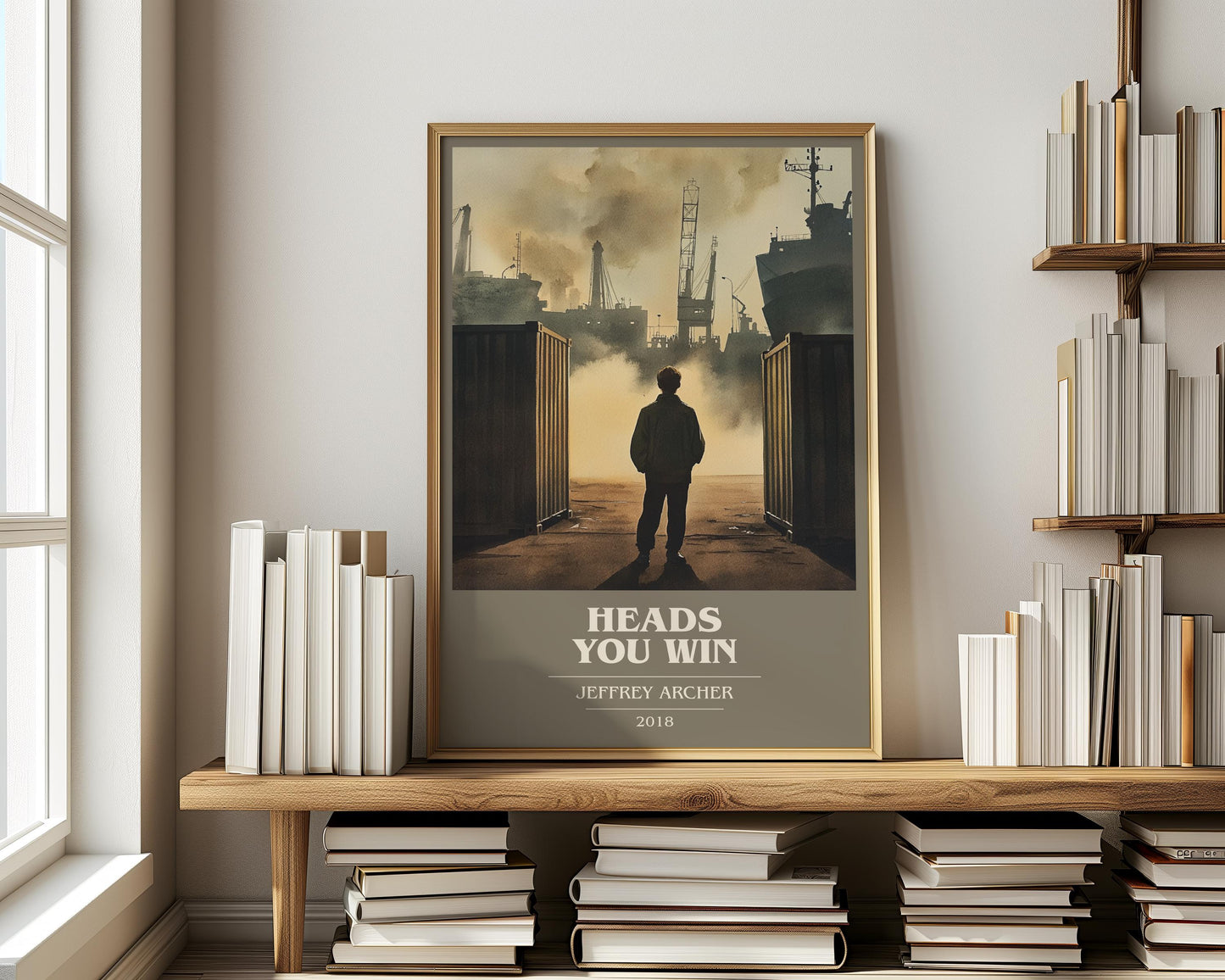 Heads You Win by Jeffrey Archer | Book Poster | Literary Art Gift For Book Lover | Novel Inspired Wall Art