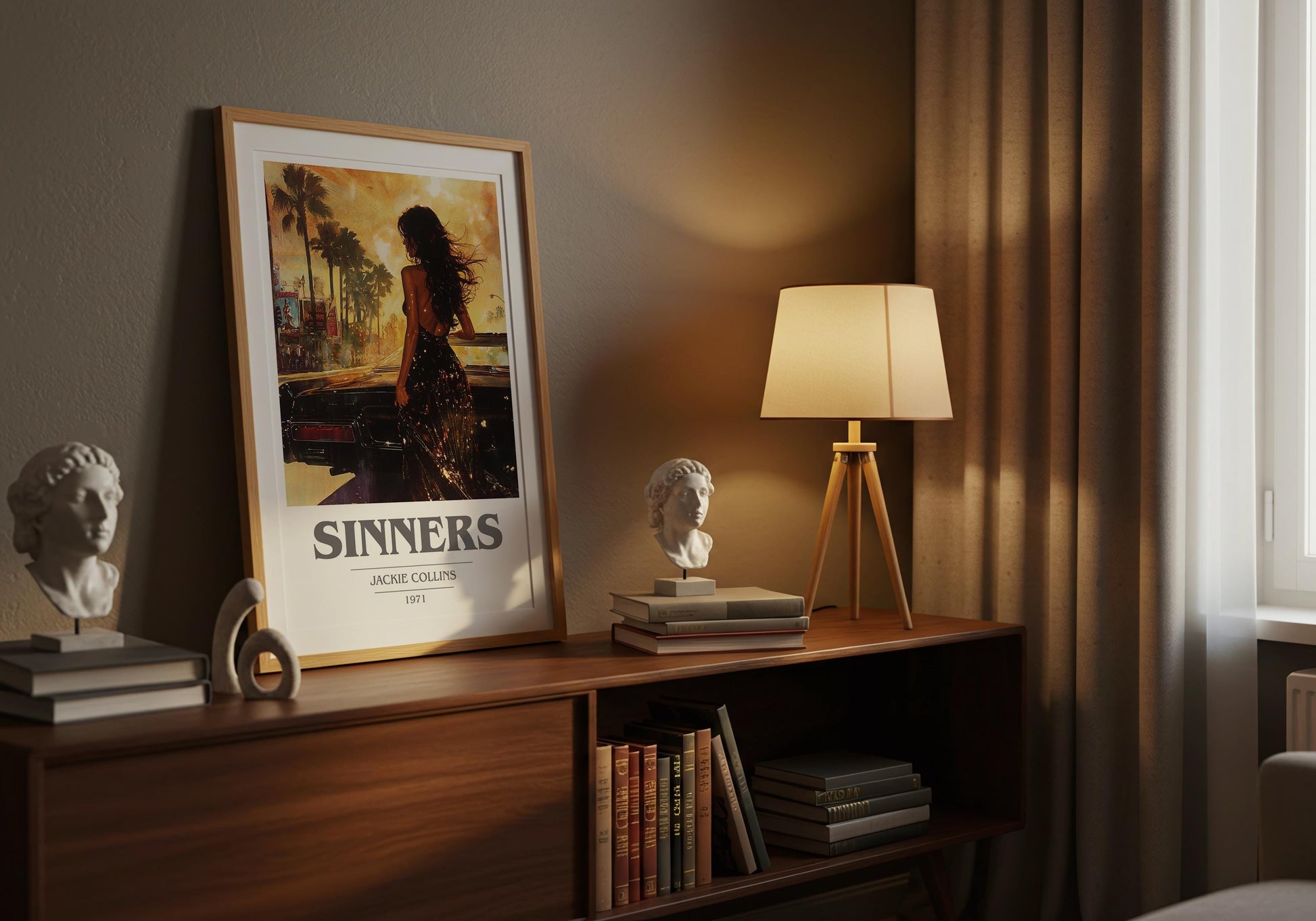 Sinners by Jackie Collins | Book Poster | Literary Art Gift For Book Lover | Novel Inspired Wall Art