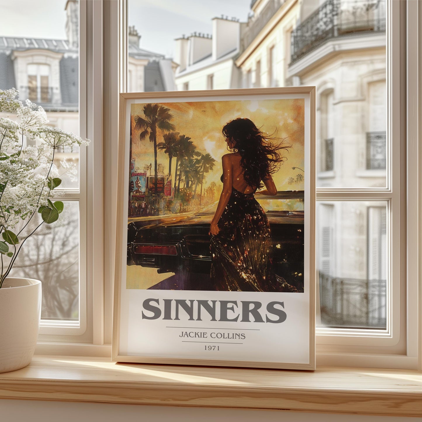 Sinners by Jackie Collins | Book Poster | Literary Art Gift For Book Lover | Novel Inspired Wall Art