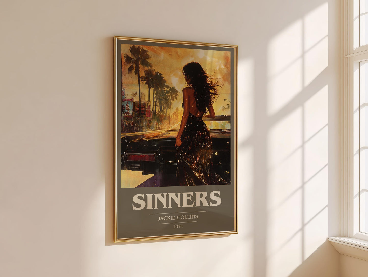 Sinners by Jackie Collins | Book Poster | Literary Art Gift For Book Lover | Novel Inspired Wall Art