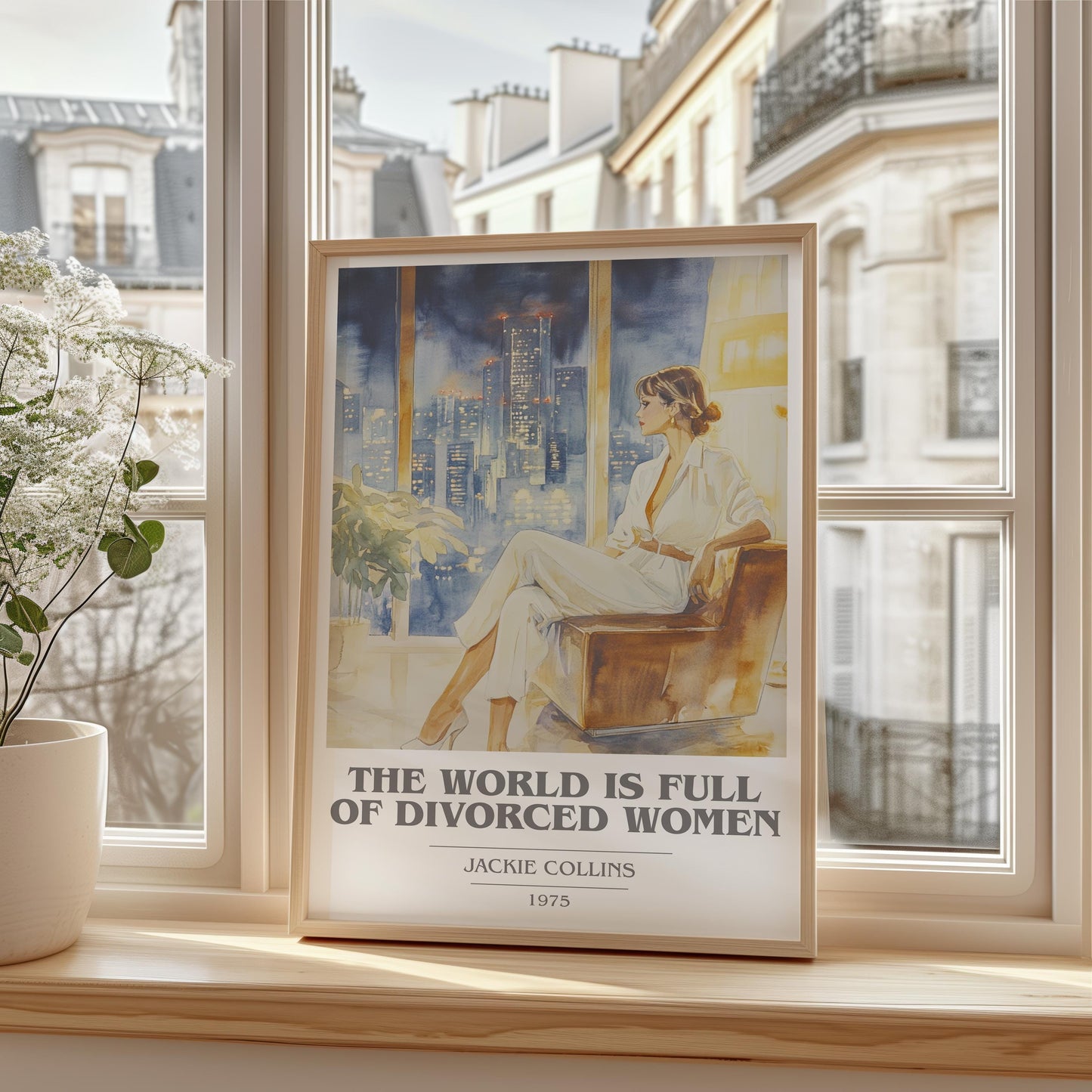 The World Is Full Of Divorced Women by Jackie Collins | Book Poster | Literary Art Gift For Book Lover | Novel Inspired Wall Art