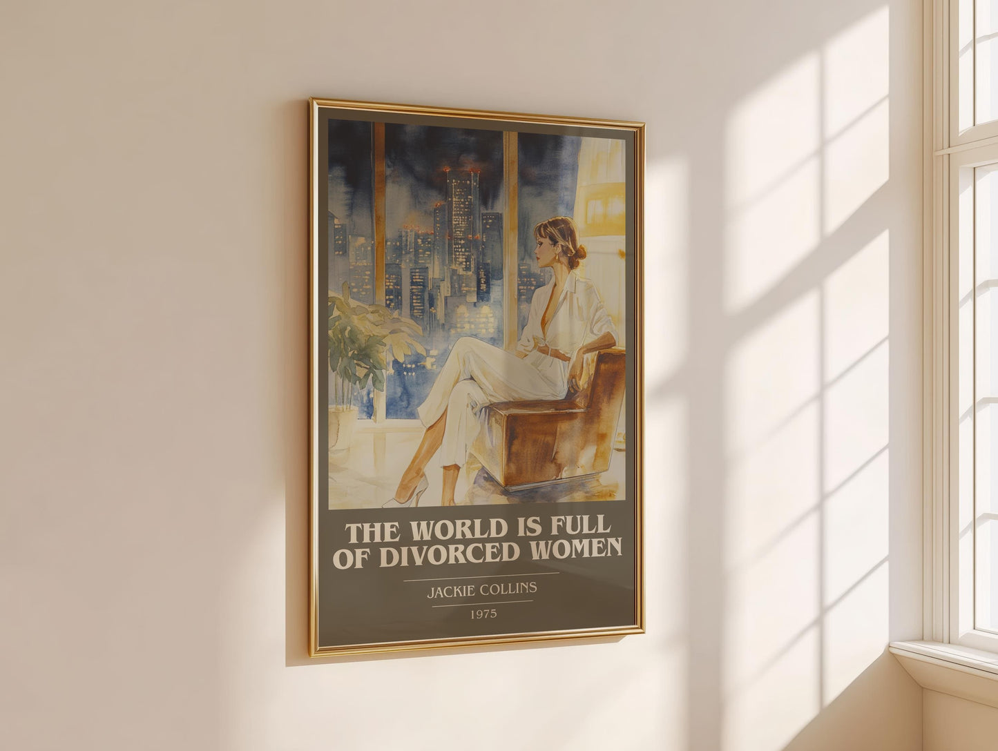 The World Is Full Of Divorced Women by Jackie Collins | Book Poster | Literary Art Gift For Book Lover | Novel Inspired Wall Art