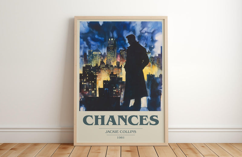 Chances book cover print in frame leaning in hallway – romance wall art