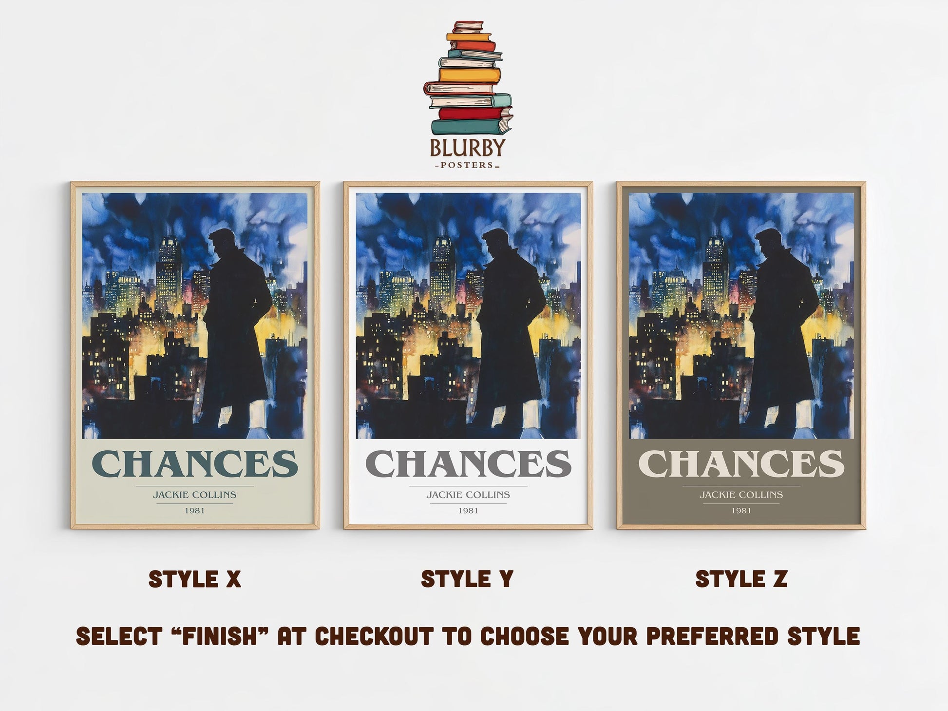 Chances by Jackie Collins | Book Poster | Literary Art Gift For Book Lover | Novel Inspired Wall Art