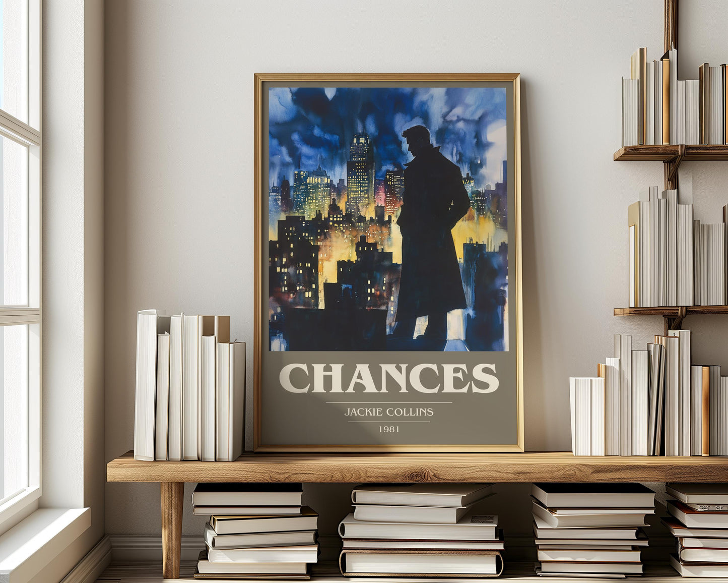 Chances by Jackie Collins | Book Poster | Literary Art Gift For Book Lover | Novel Inspired Wall Art
