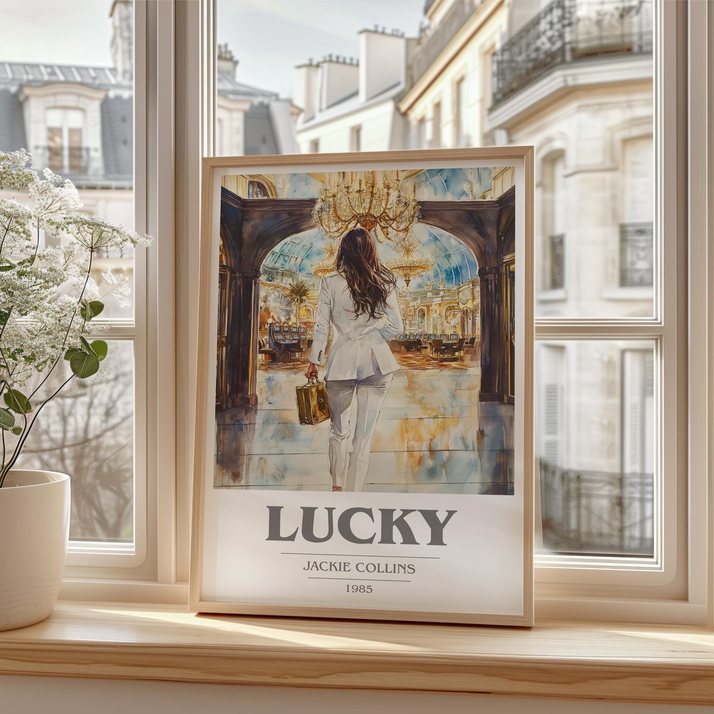 Lucky by Jackie Collins | Book Poster | Literary Art Gift For Book Lover | Novel Inspired Wall Art