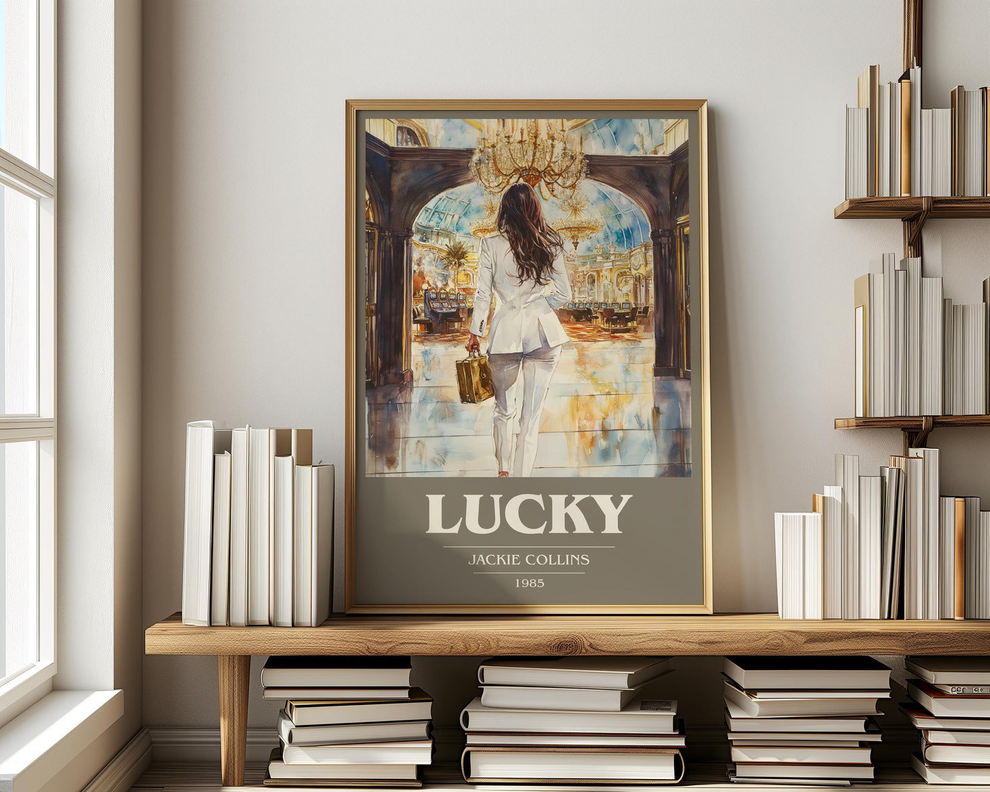 Lucky by Jackie Collins | Book Poster | Literary Art Gift For Book Lover | Novel Inspired Wall Art