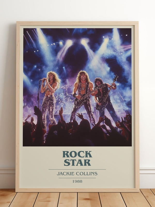 Rock Star book cover poster colour and style options – Jackie Collins book art