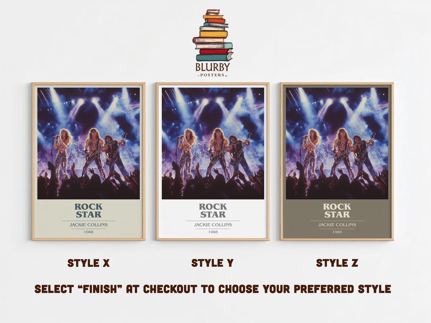 Rock Star by Jackie Collins | Book Poster | Literary Art Gift For Book Lover | Novel Inspired Wall Art