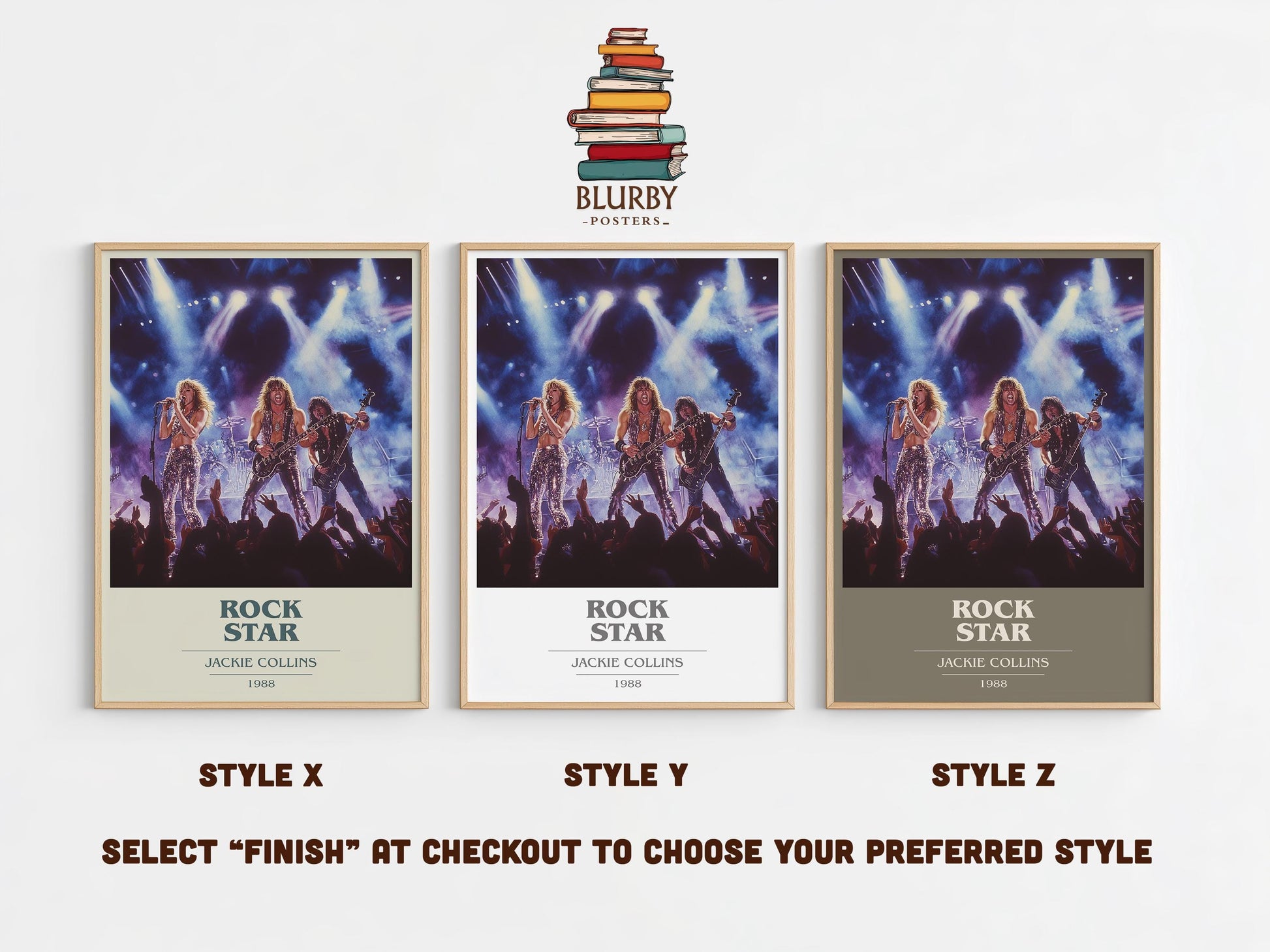 Rock Star by Jackie Collins | Book Poster | Literary Art Gift For Book Lover | Novel Inspired Wall Art