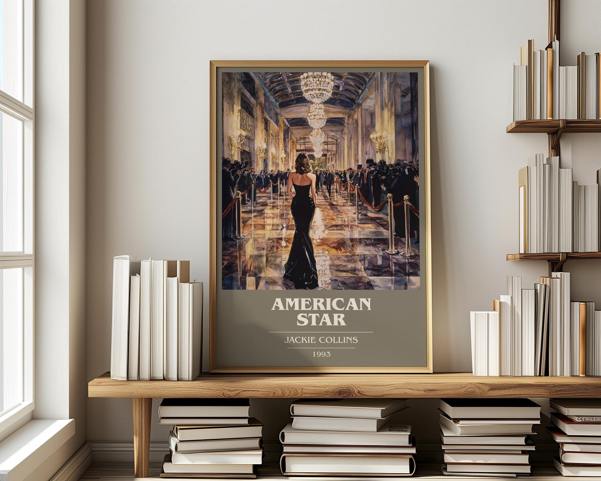 American Star by Jackie Collins | Book Poster | Literary Art Gift For Book Lover | Novel Inspired Wall Art