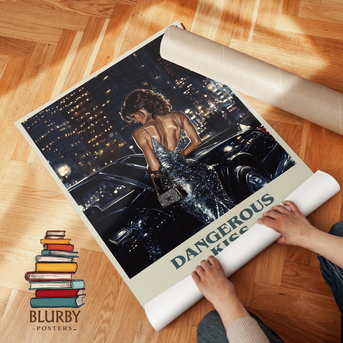 Dangerous Kiss by Jackie Collins | Book Poster | Literary Art Gift For Book Lover | Novel Inspired Wall Art