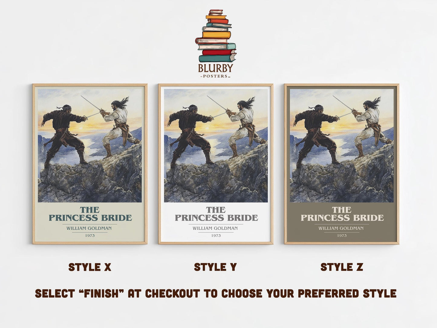 The Princess Bride book cover poster colour and style options – William Goldman book art