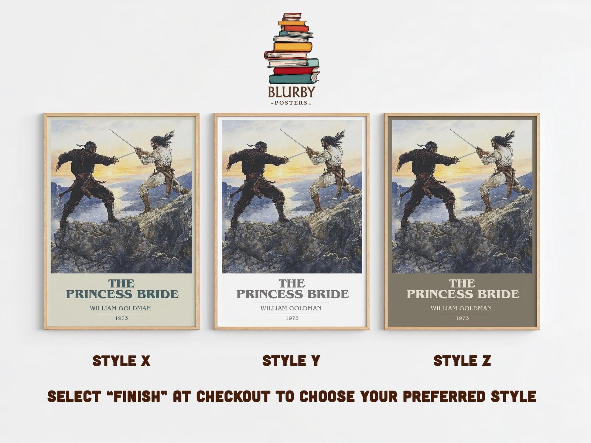 The Princess Bride book cover poster colour and style options – William Goldman book art