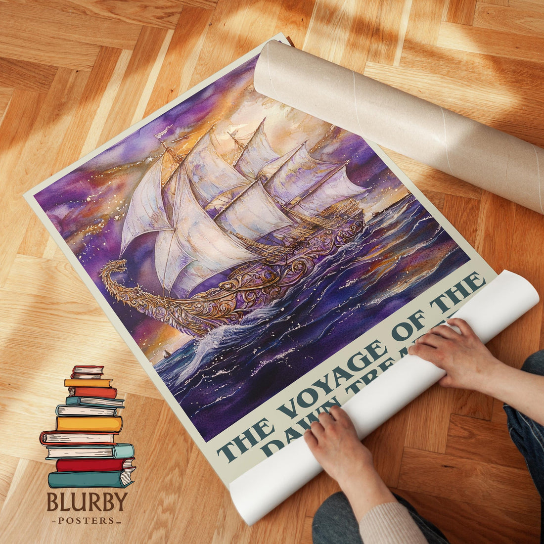 The Voyage of the Dawn Treader book poster packaging – museum-quality print rolled in protective tube