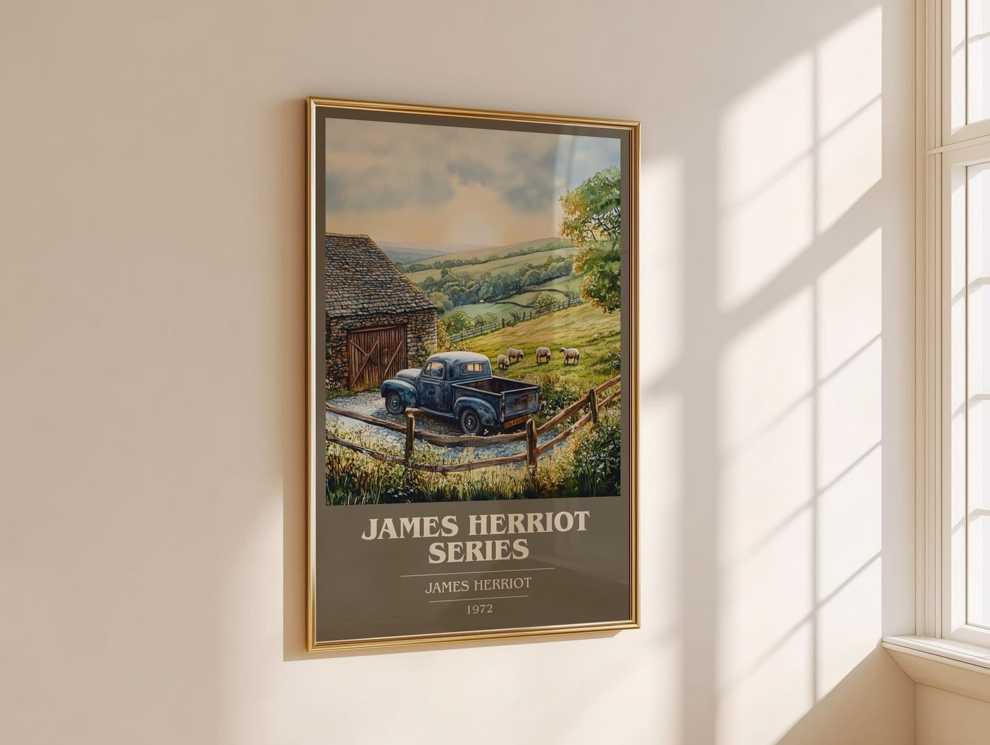 James Herriot Series book cover book poster framed on wall – memoir wall art