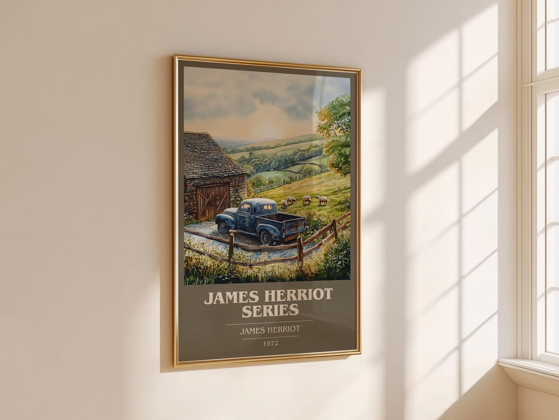 James Herriot Series book cover book poster framed on wall – memoir wall art