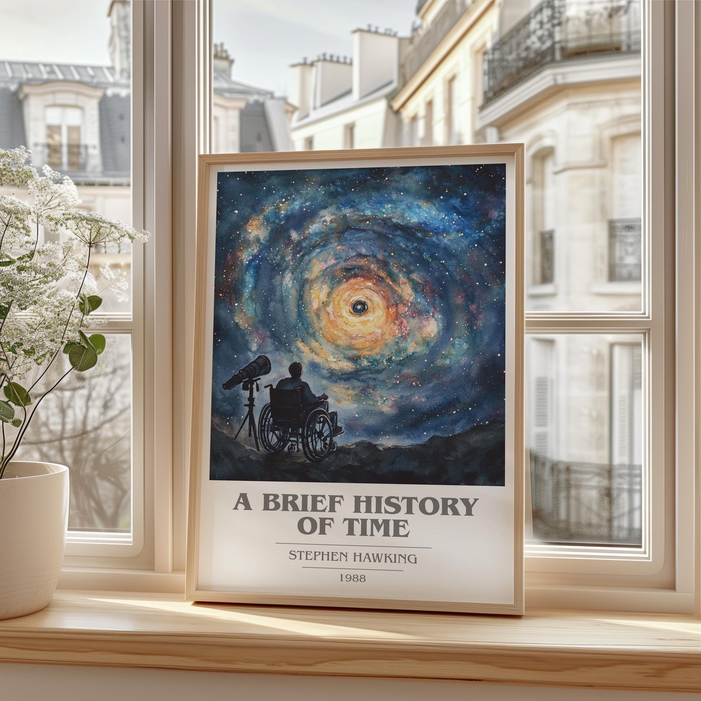 A Brief History of Time book cover book poster framed on wall – non fiction wall art