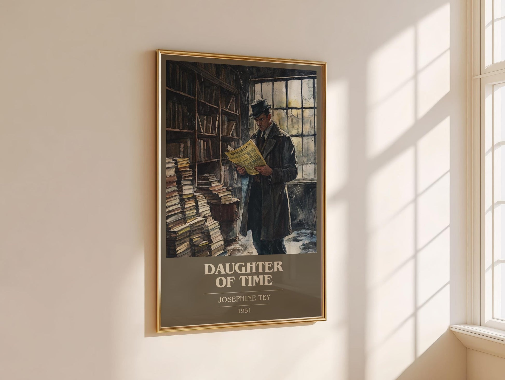 The Daughter of Time book cover book poster framed on wall – mystery wall art
