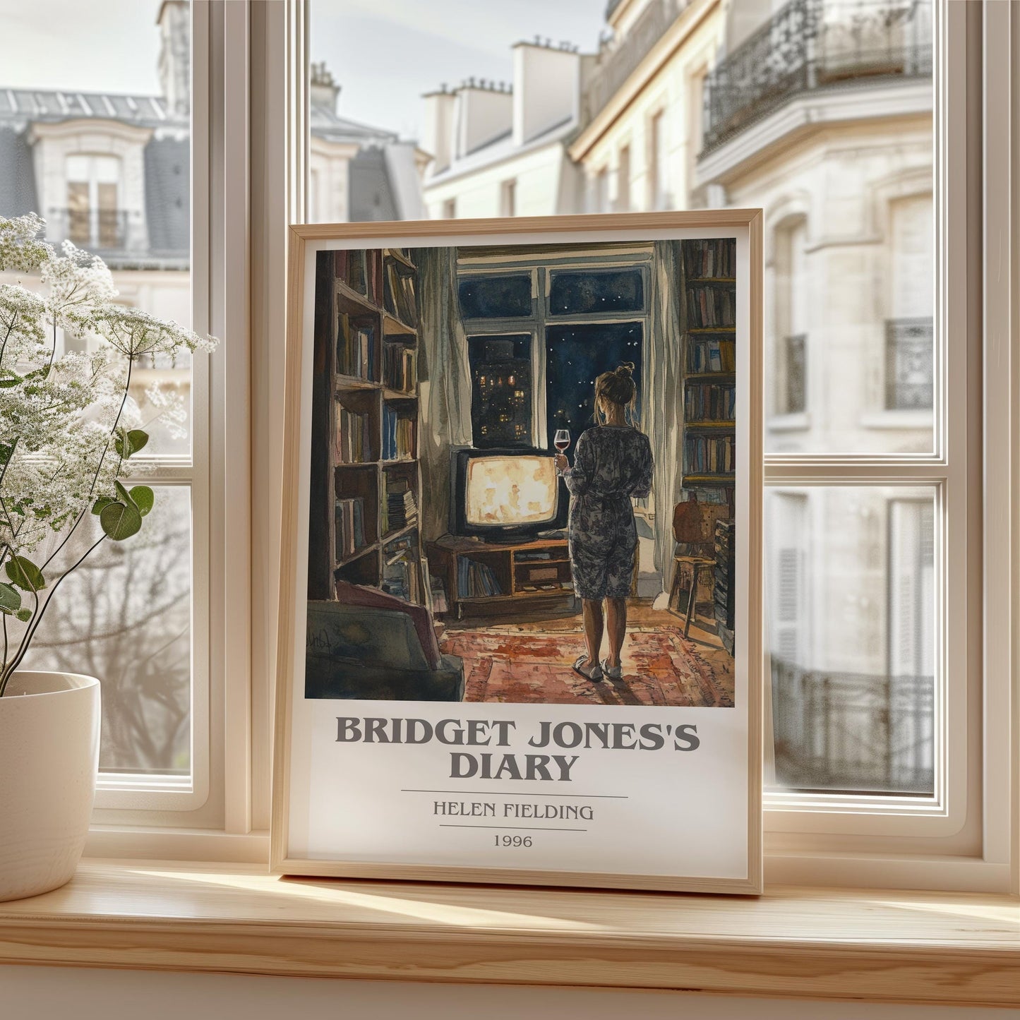 Bridget Jones's Diary book cover poster colour and style options – Helen Fielding book art