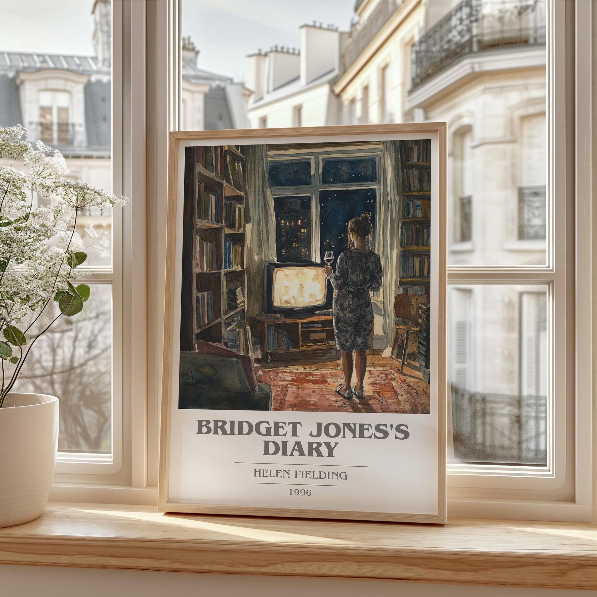 Bridget Jones's Diary book cover poster colour and style options – Helen Fielding book art