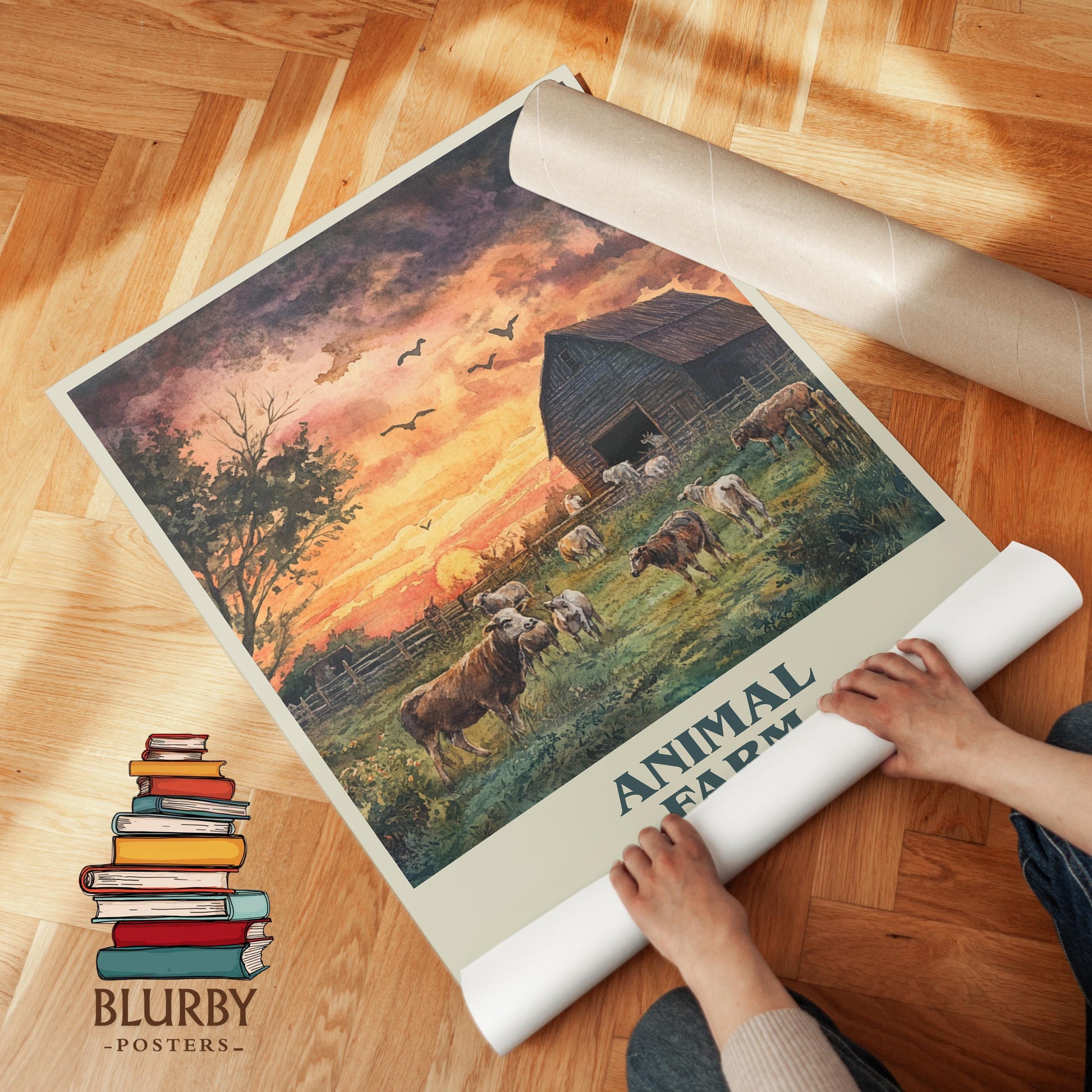 Animal Farm by George Orwell | Book Poster | Literary Art Gift For Book Lover | Novel Inspired Wall Art | Free Delivery