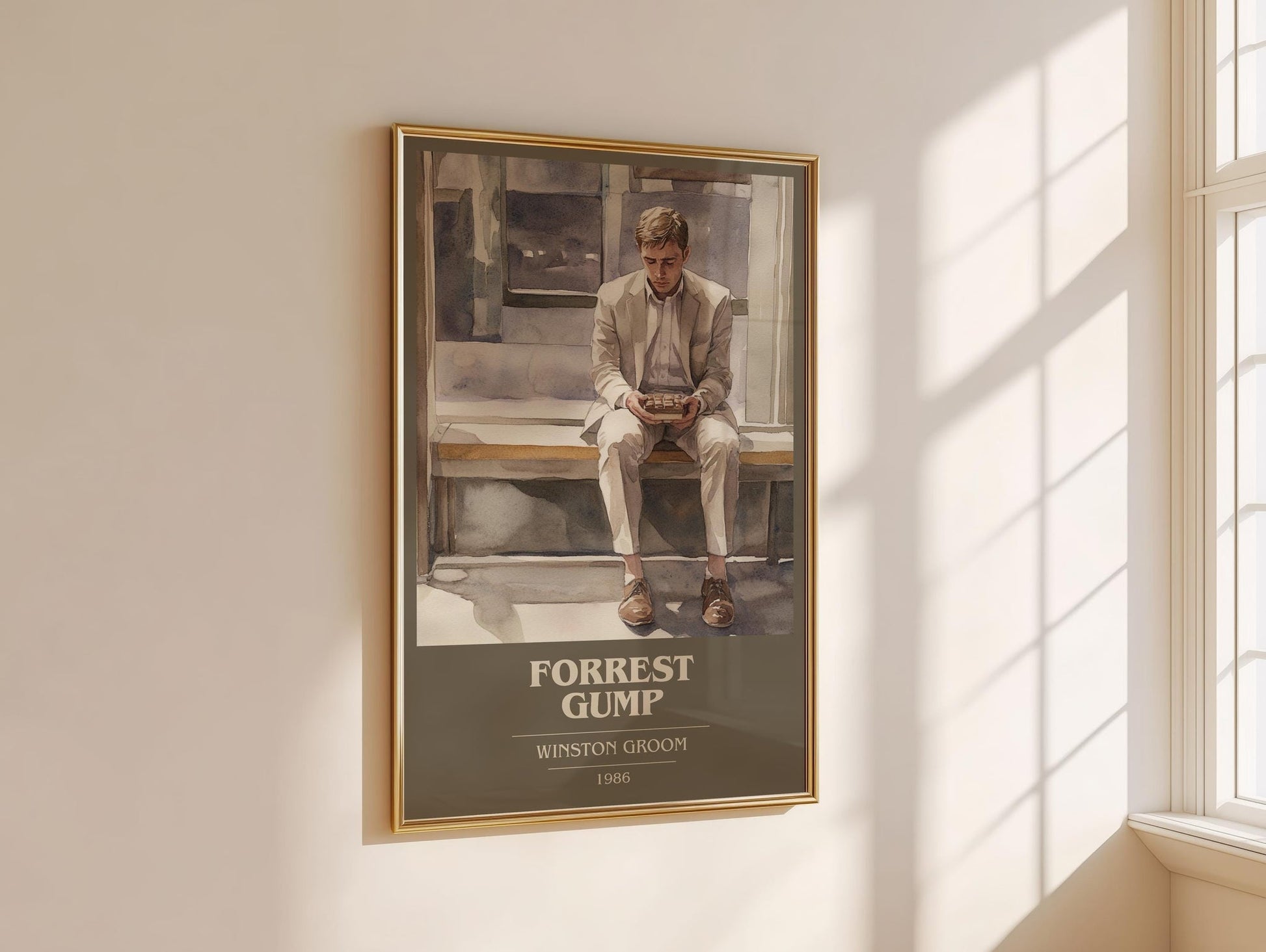 Forrest Gump book cover book poster framed on wall – literary fiction wall art