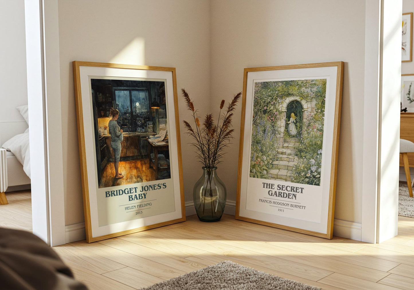 Bridget Jones's baby book cover poster paired in gallery wall – literary art prints