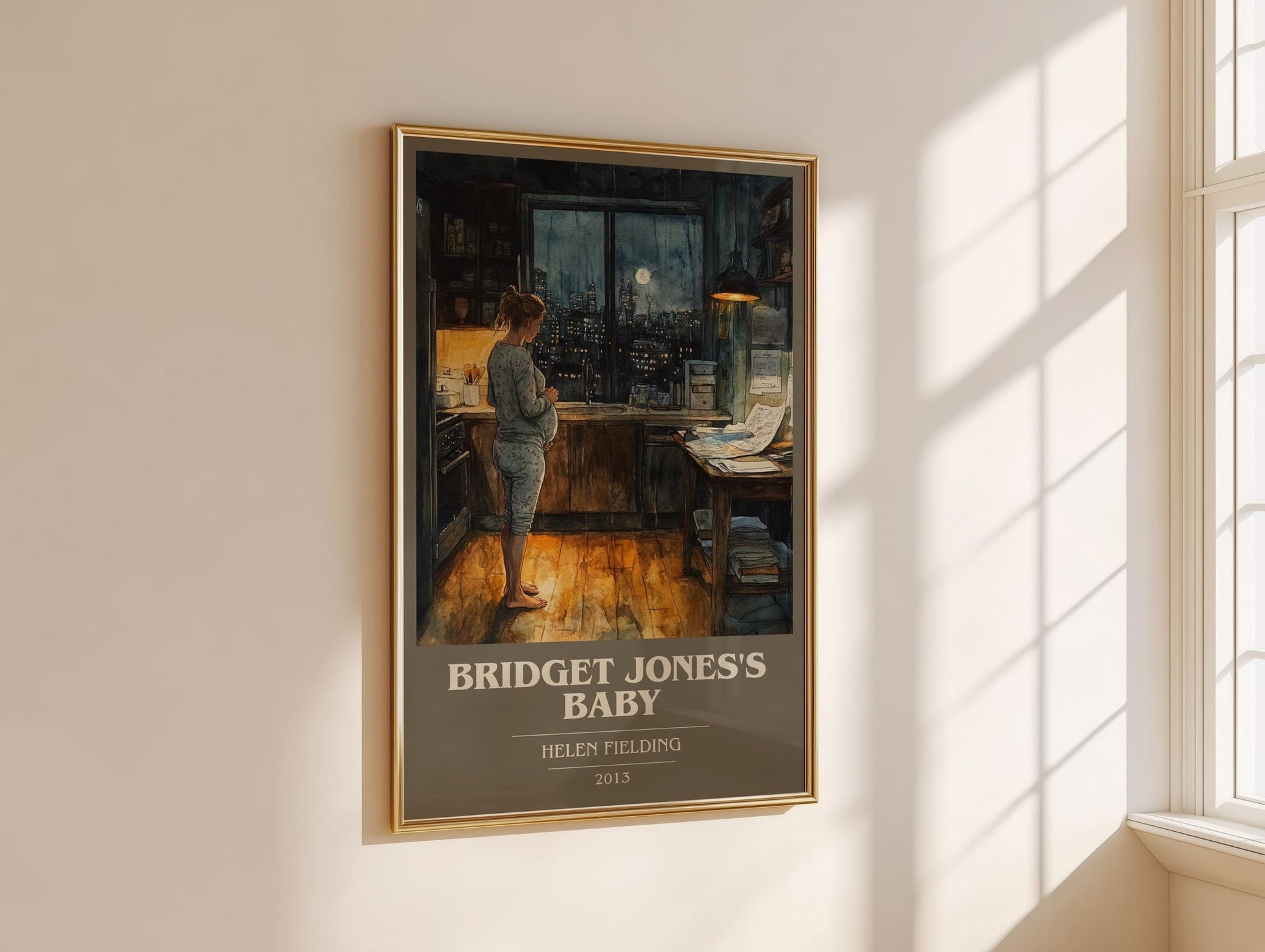 Bridget Jones's baby book cover book poster framed on wall – romance wall art