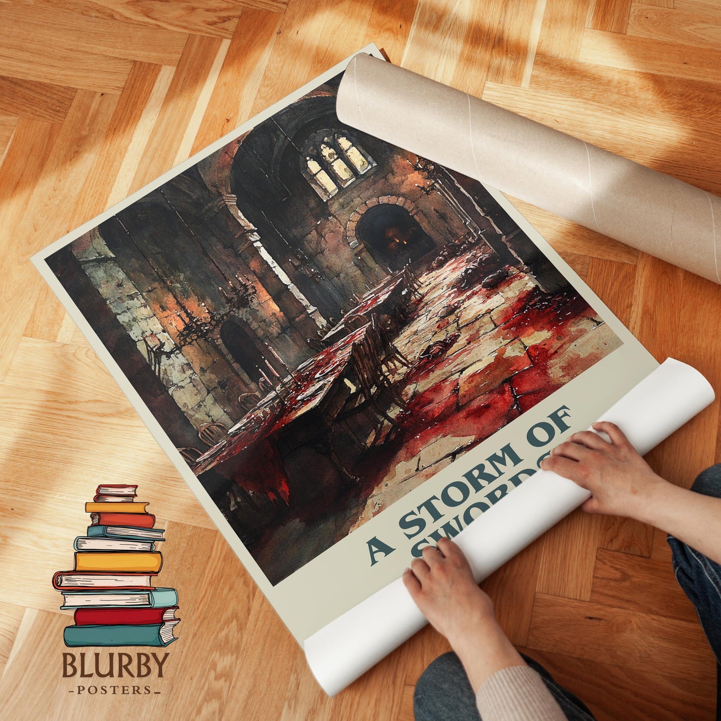 A Storm Of Swords by George R.R. Martin | Book Poster | Literary Art Gift For Book Lover | Novel Inspired Wall Art | Free Delivery