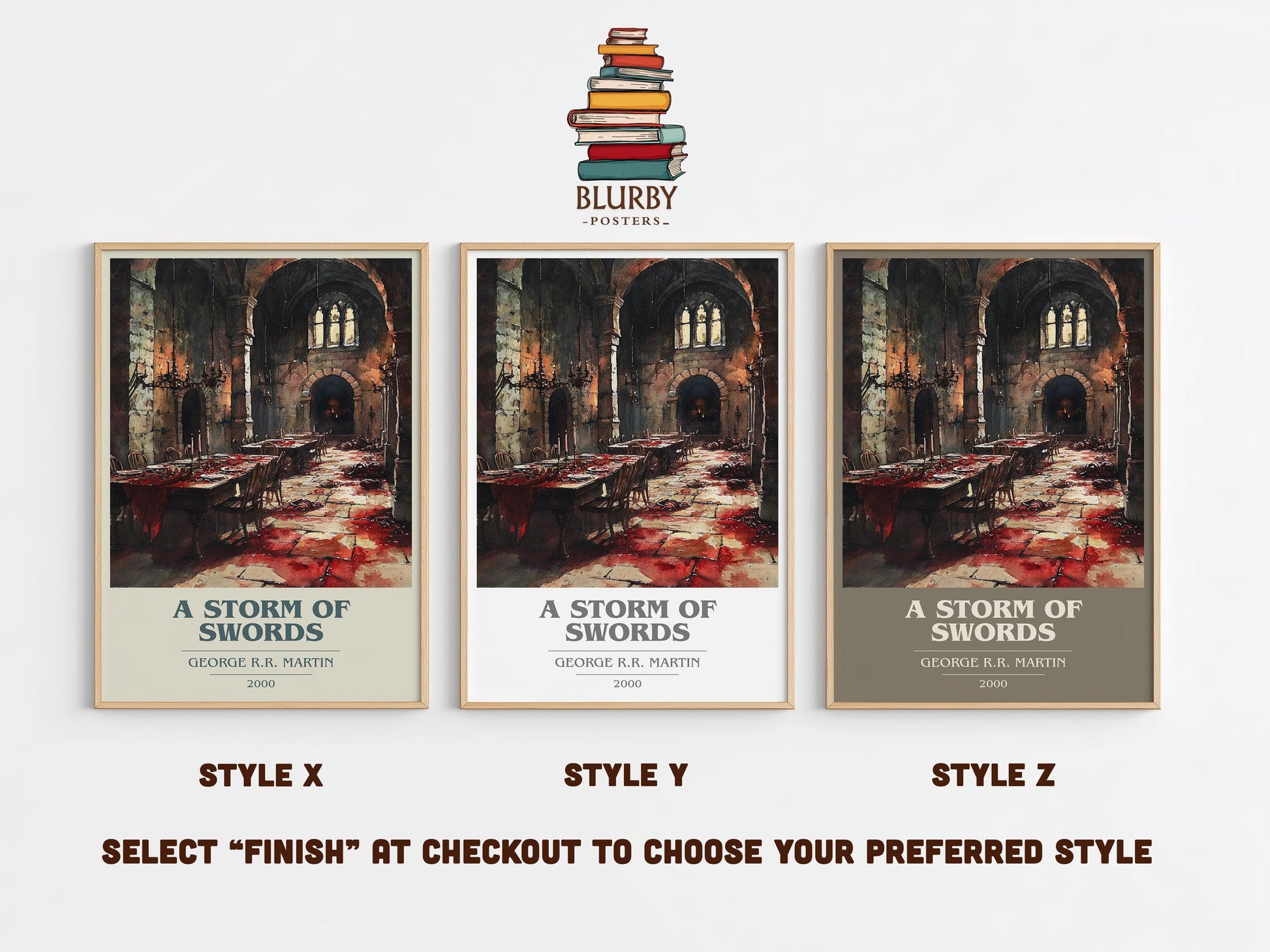 A Storm Of Swords by George R.R. Martin | Book Poster | Literary Art Gift For Book Lover | Novel Inspired Wall Art | Free Delivery