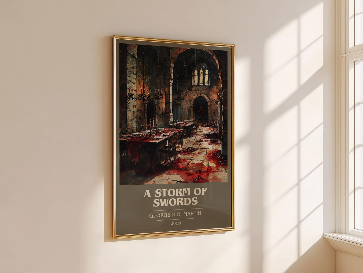 A Storm Of Swords by George R.R. Martin | Book Poster | Literary Art Gift For Book Lover | Novel Inspired Wall Art | Free Delivery