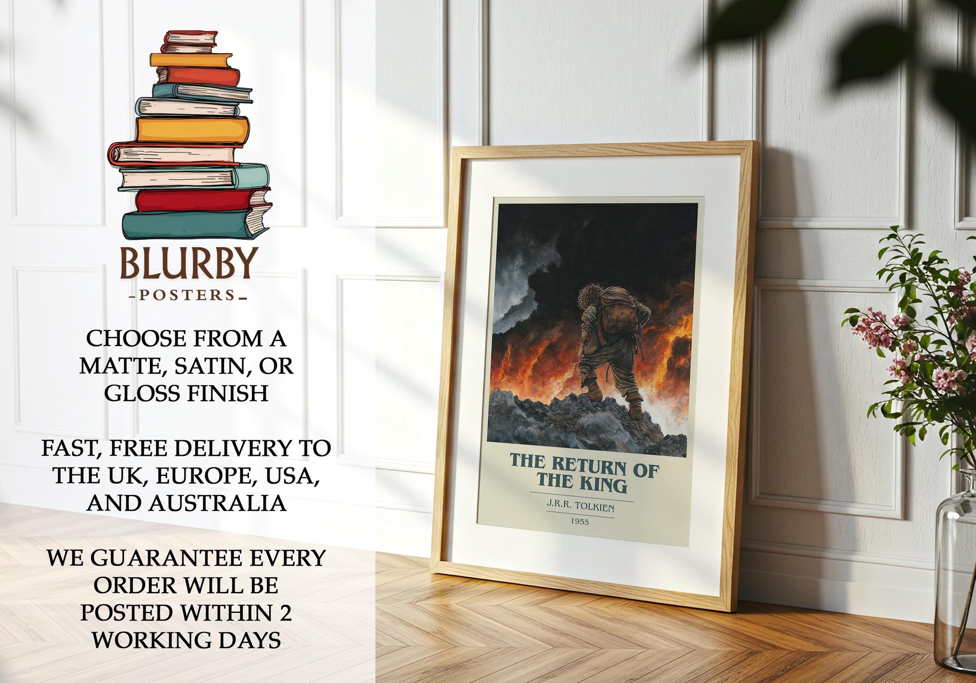 The Return Of The King by J.R.R Tolkien | Book Poster | Literary Art Gift For Book Lover | Novel Inspired Wall Art | Free Delivery