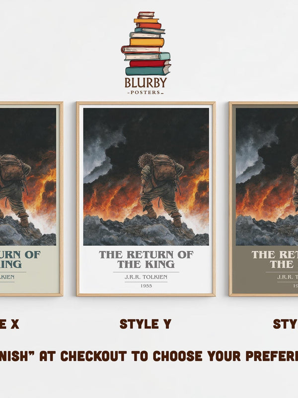 The Return Of The King book cover print in frame leaning in hallway – fantasy wall art