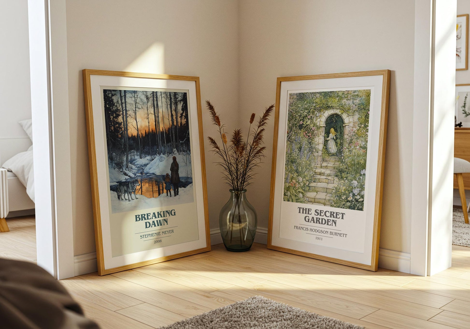 Breaking Dawn book cover poster paired in gallery wall – literary art prints