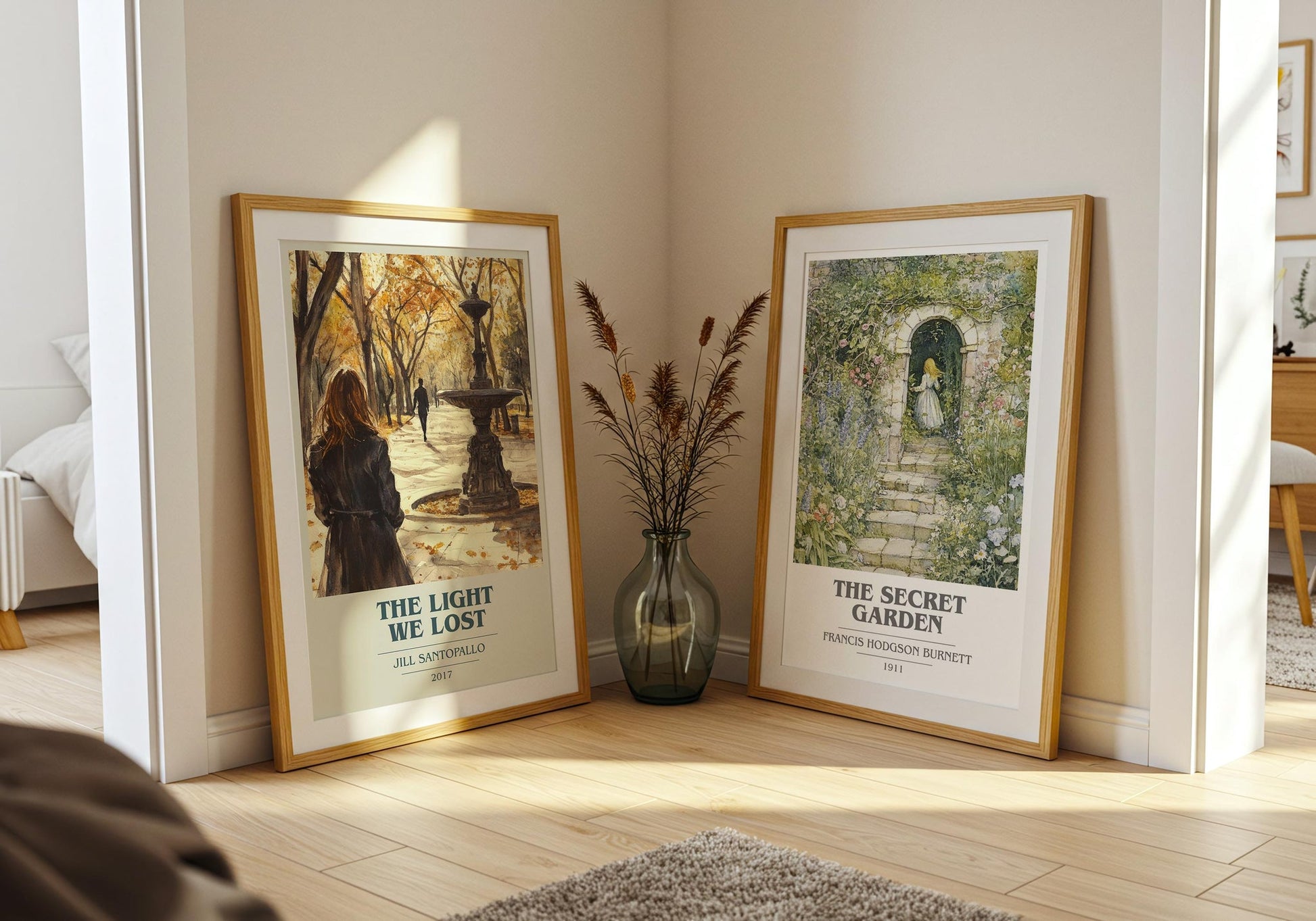 The Light We Lost book cover poster paired in gallery wall – literary art prints