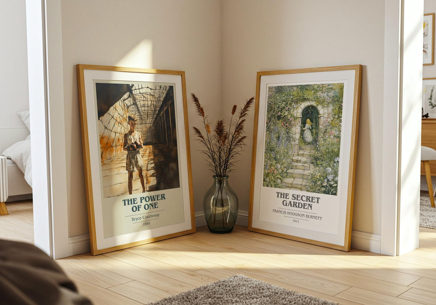 The Power of One book cover poster paired in gallery wall – literary art prints