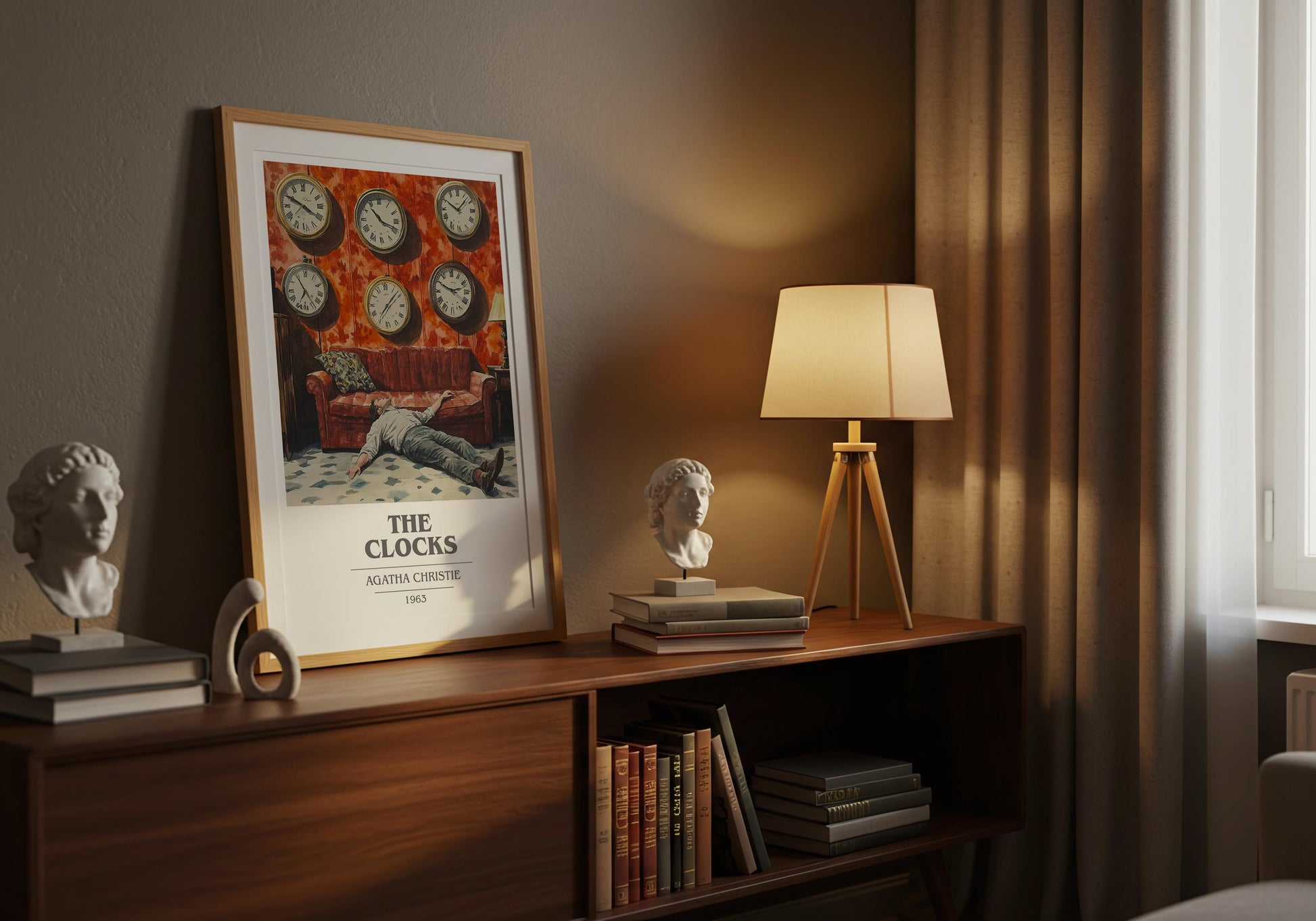 The Clocks by Agatha Christie | Book Poster | Literary Art Gift For Book Lover | Novel Inspired Wall Art | Free Delivery