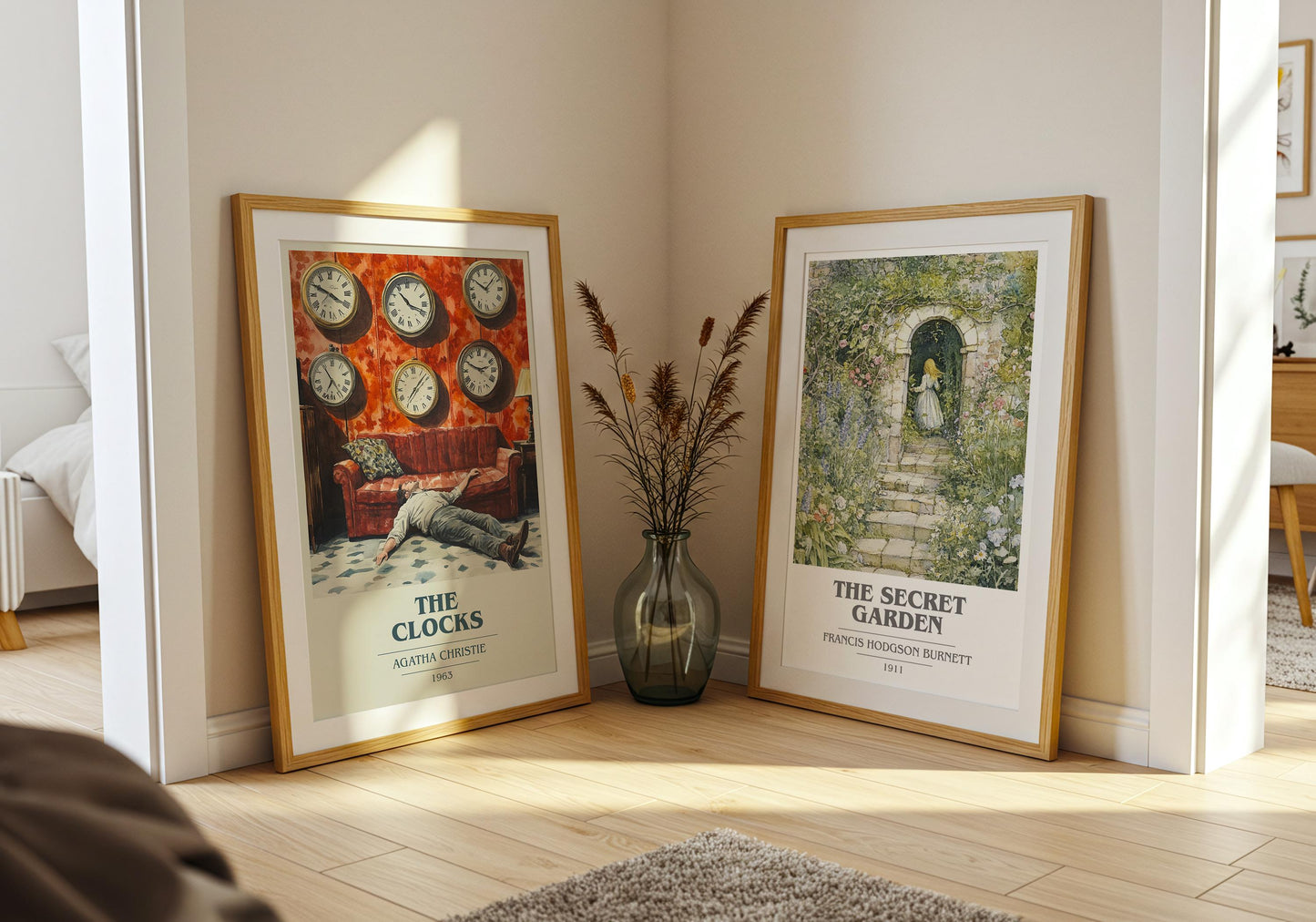 The Clocks by Agatha Christie | Book Poster | Literary Art Gift For Book Lover | Novel Inspired Wall Art | Free Delivery