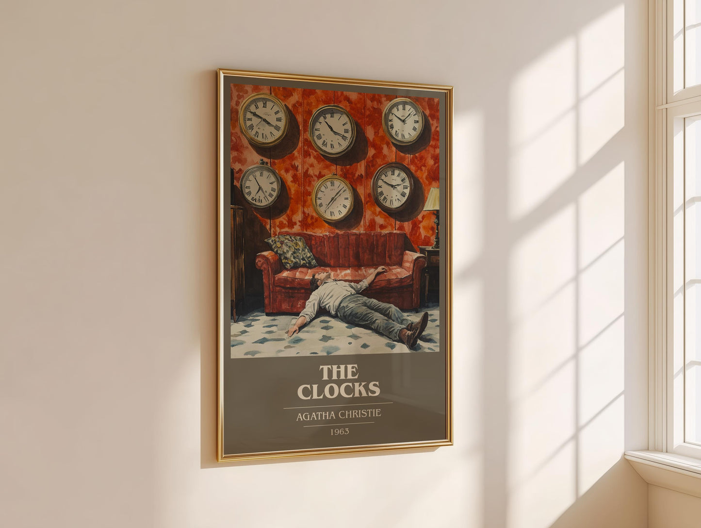 The Clocks by Agatha Christie | Book Poster | Literary Art Gift For Book Lover | Novel Inspired Wall Art | Free Delivery