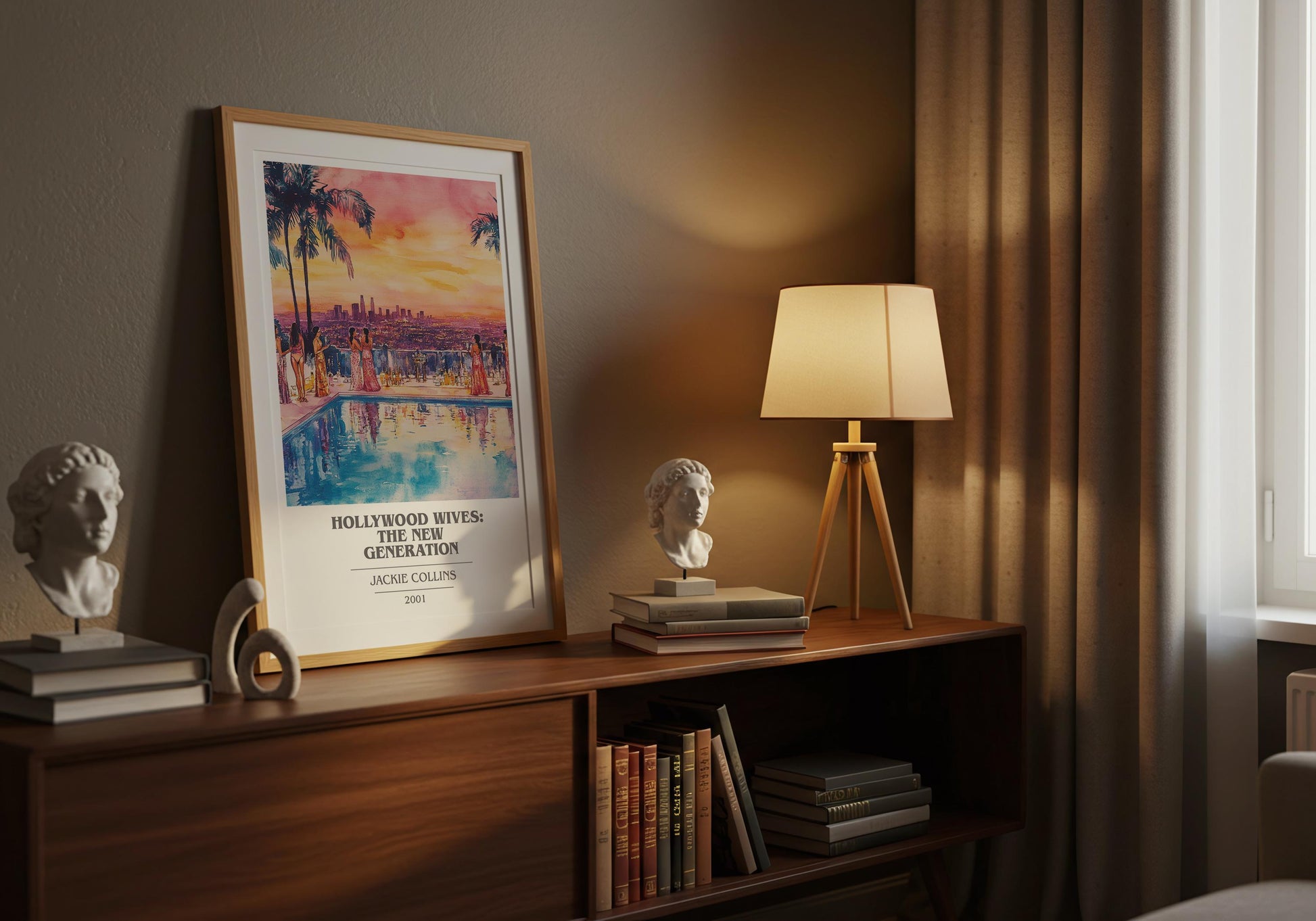 Hollywood Wives: The New Generation by Jackie Collins | Book Poster | Literary Art Gift For Book Lover | Novel Inspired Wall Art