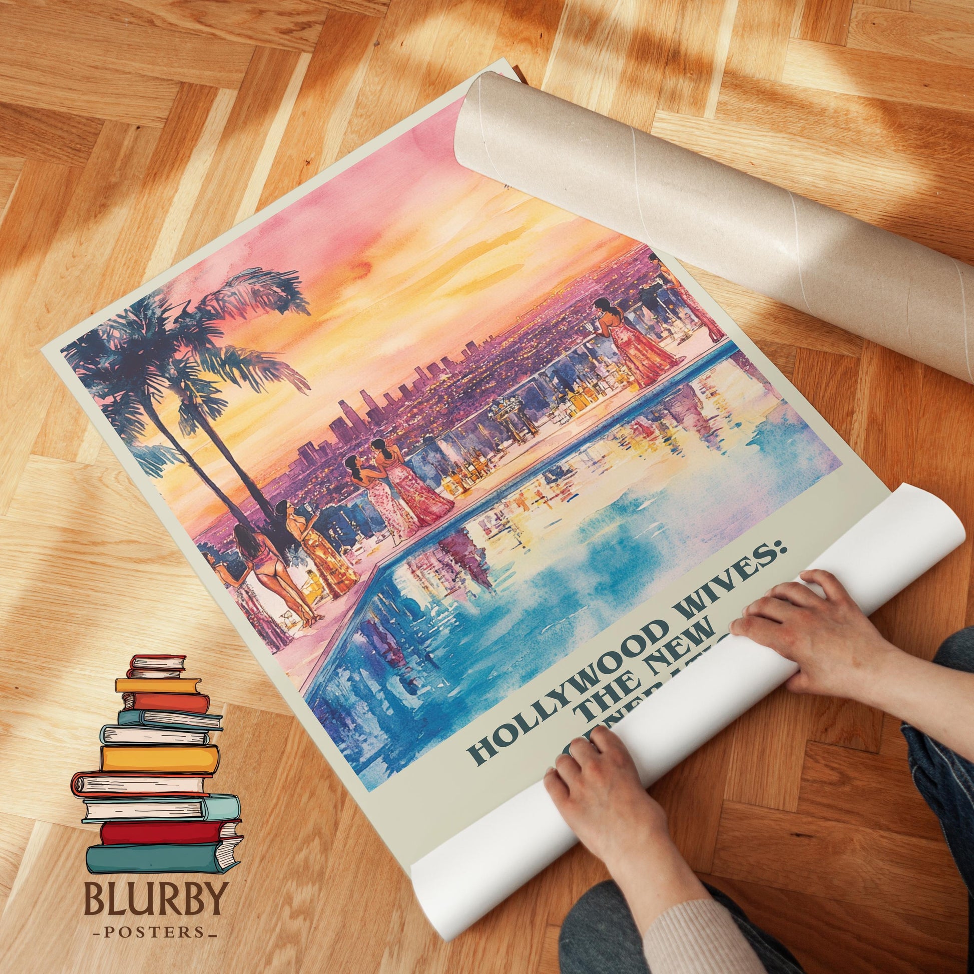 Hollywood Wives: The New Generation by Jackie Collins | Book Poster | Literary Art Gift For Book Lover | Novel Inspired Wall Art