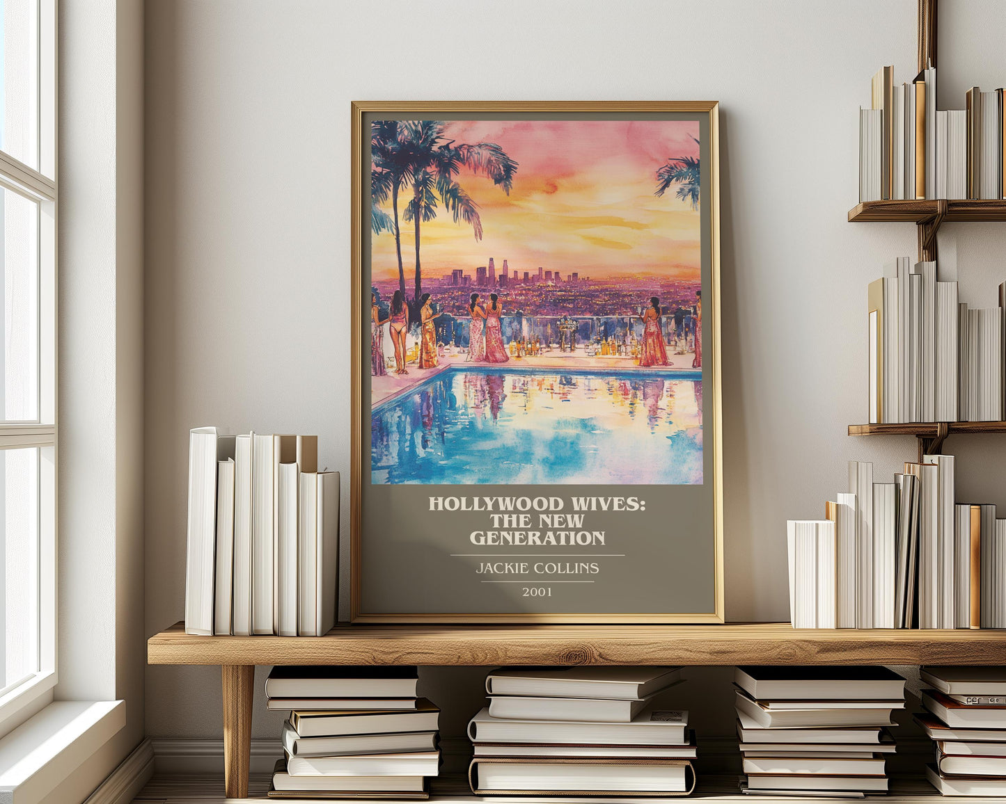 Hollywood Wives: The New Generation by Jackie Collins | Book Poster | Literary Art Gift For Book Lover | Novel Inspired Wall Art