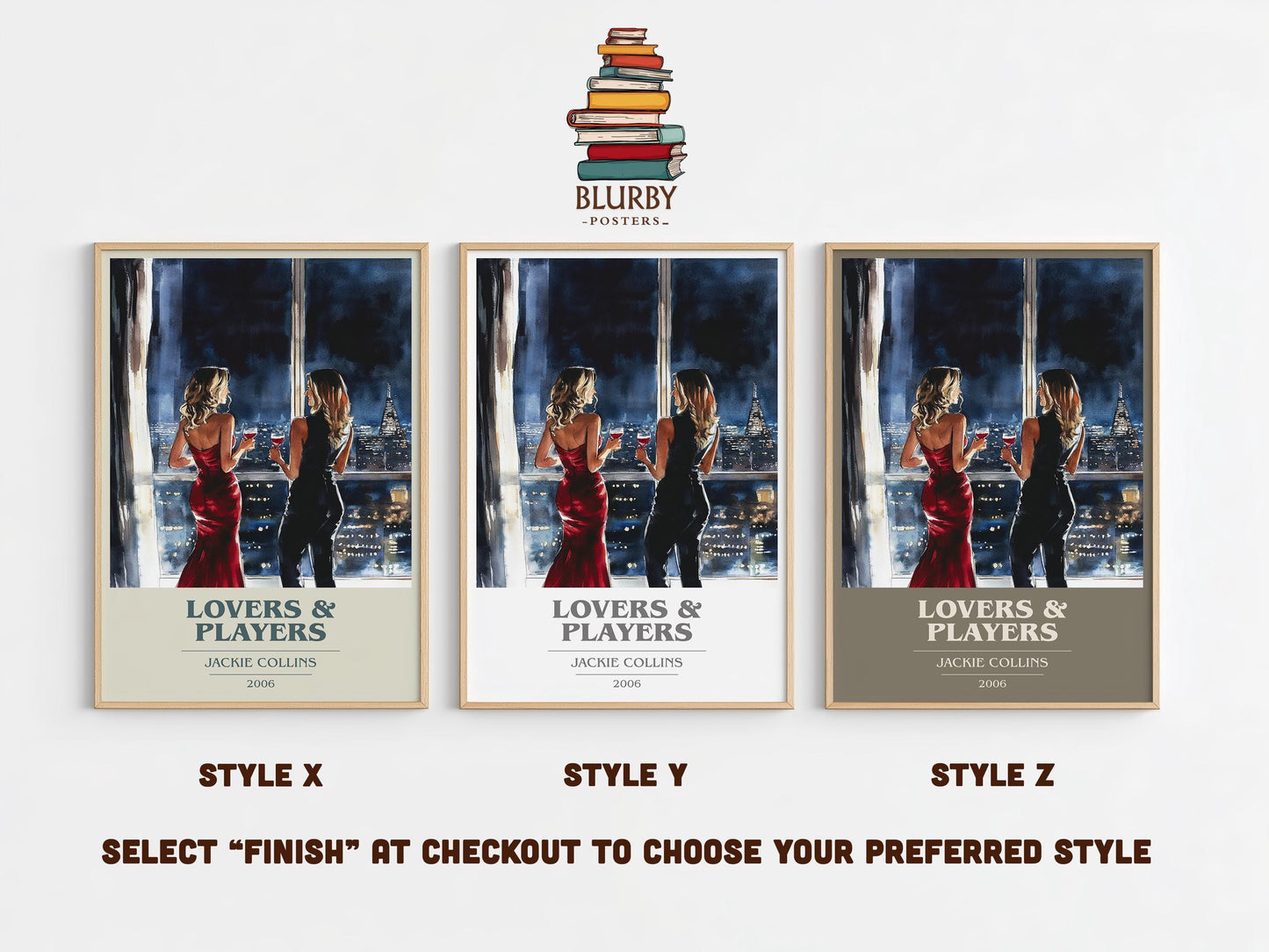 Lovers and Players by Jackie Collins | Book Poster | Literary Art Gift For Book Lover | Novel Inspired Wall Art | Free Delivery