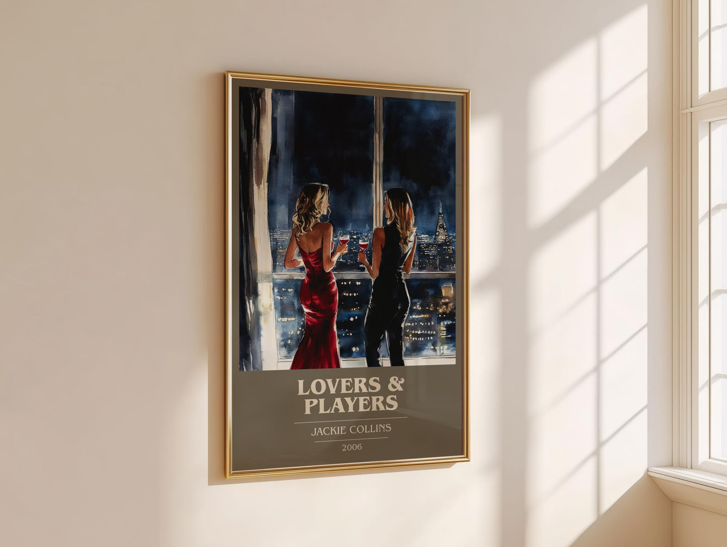 Lovers and Players by Jackie Collins | Book Poster | Literary Art Gift For Book Lover | Novel Inspired Wall Art | Free Delivery