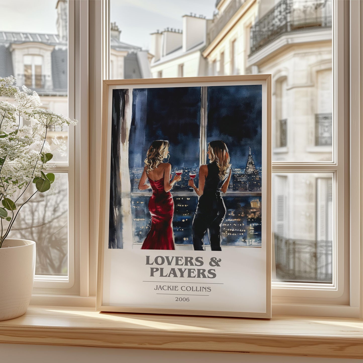 Lovers and Players by Jackie Collins | Book Poster | Literary Art Gift For Book Lover | Novel Inspired Wall Art | Free Delivery