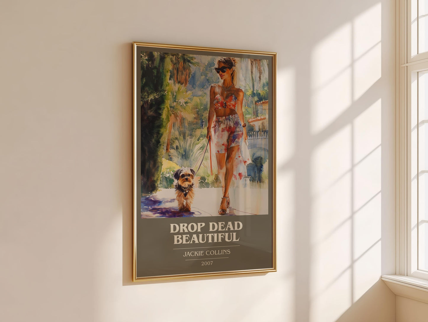 Drop Dead Beautiful by Jackie Collins | Book Poster | Literary Art Gift For Book Lover | Novel Inspired Wall Art | Free Delivery