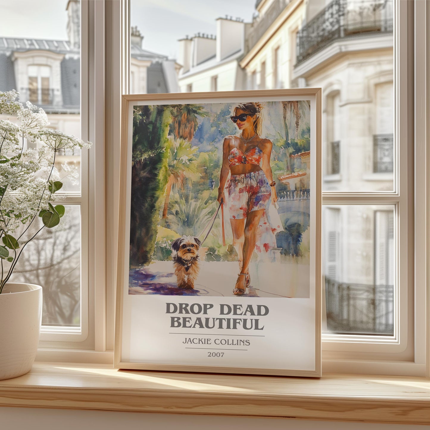 Drop Dead Beautiful by Jackie Collins | Book Poster | Literary Art Gift For Book Lover | Novel Inspired Wall Art | Free Delivery
