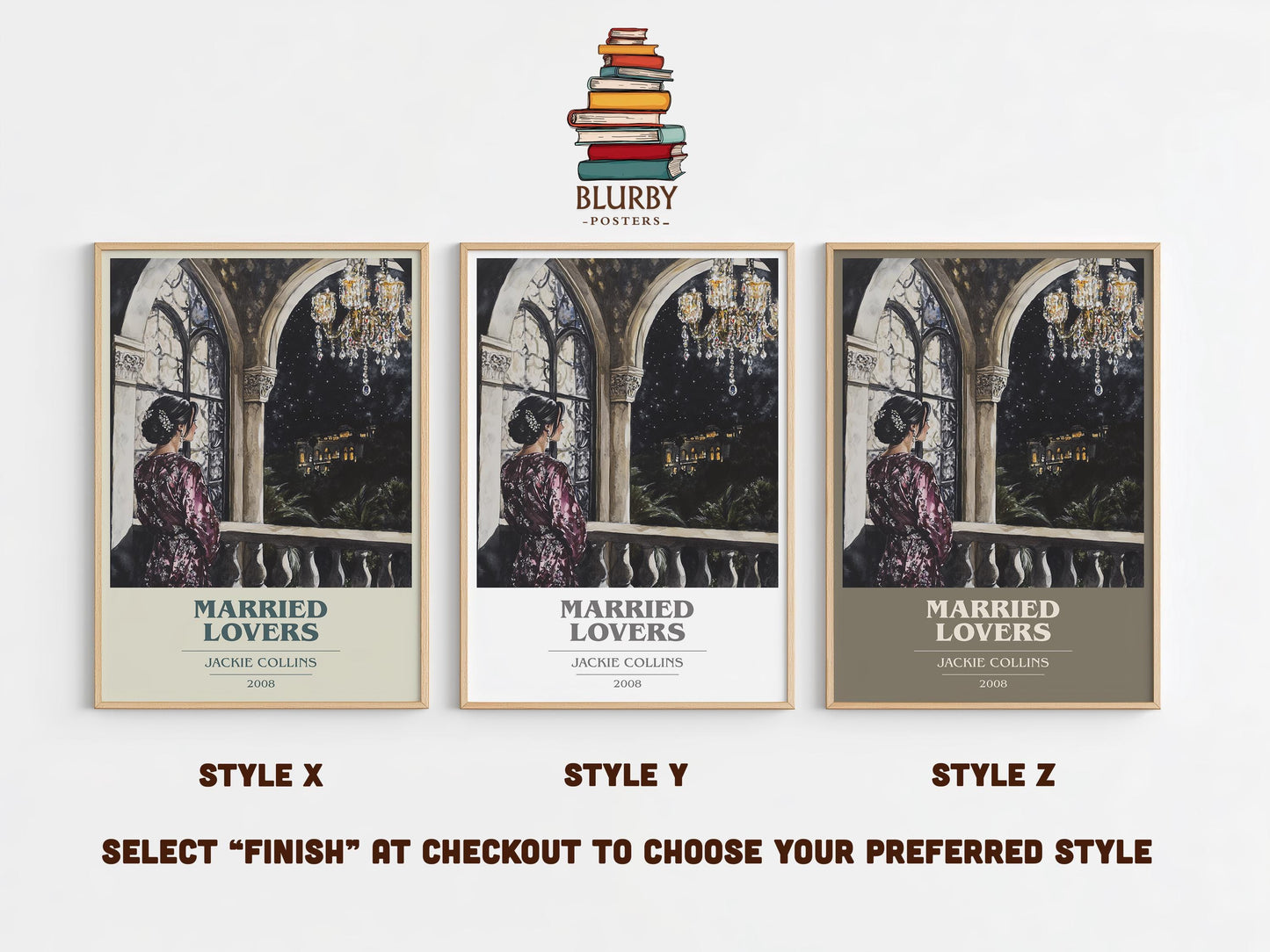 Married Lovers by Jackie Collins | Book Poster | Literary Art Gift For Book Lover | Novel Inspired Wall Art | Free Delivery